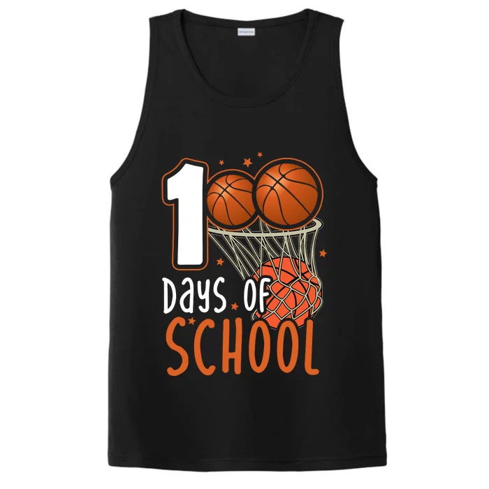 100 Days Of School Basketball Performance Tank