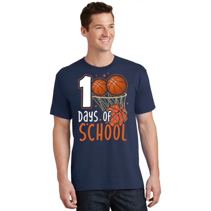 100 Days Of School Basketball T-Shirt