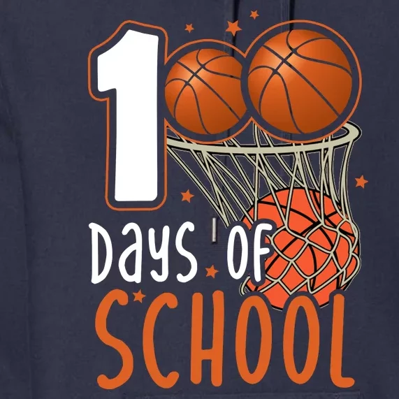 100 Days Of School Basketball Premium Hoodie