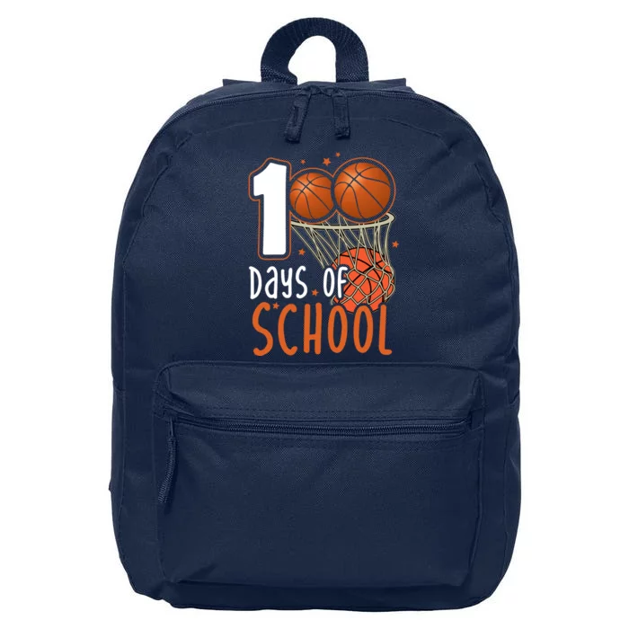 100 Days Of School Basketball 16 in Basic Backpack