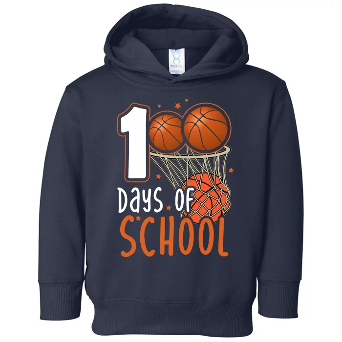 100 Days Of School Basketball Toddler Hoodie