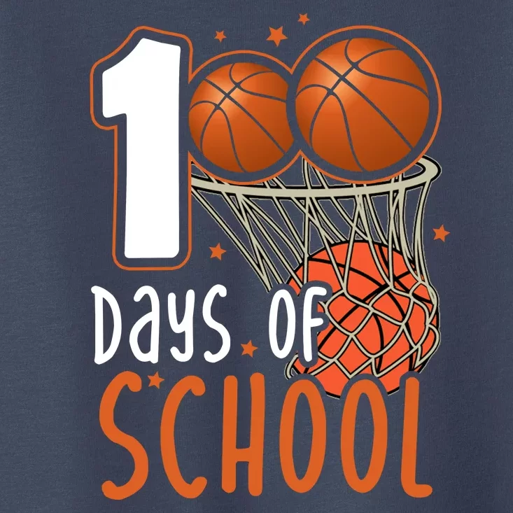 100 Days Of School Basketball Toddler T-Shirt