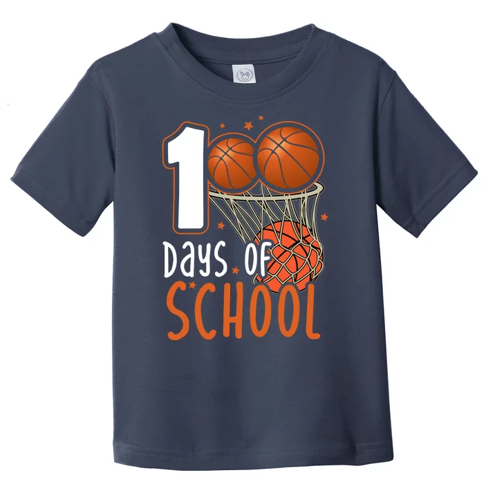 100 Days Of School Basketball Toddler T-Shirt