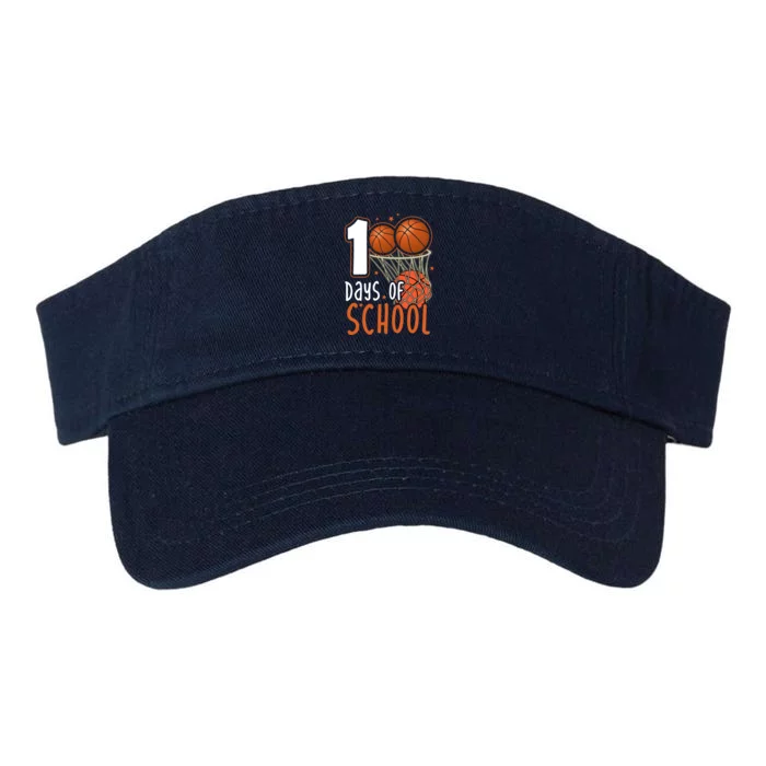 100 Days Of School Basketball Valucap Bio-Washed Visor