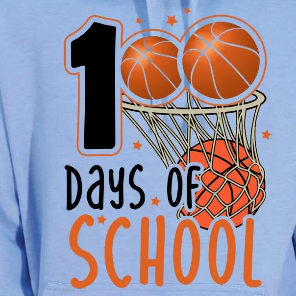 100 Days Of School Basketball Unisex Surf Hoodie