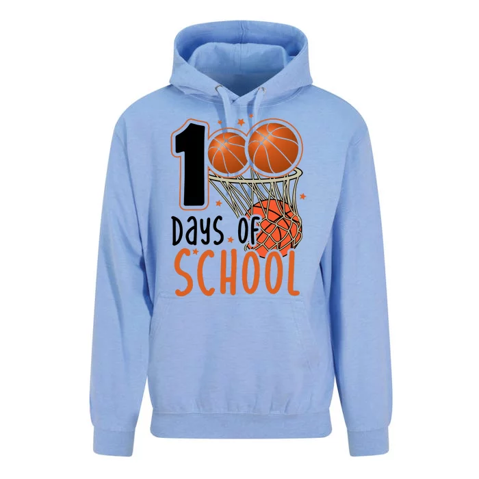 100 Days Of School Basketball Unisex Surf Hoodie