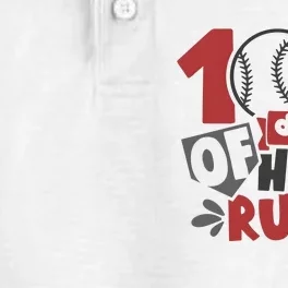 100 Days Of Home Runs Baseball Team Lover Dry Zone Grid Performance Polo