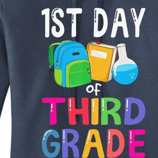 1st Day Of 3rd Grade Back To School First Women's Pullover Hoodie