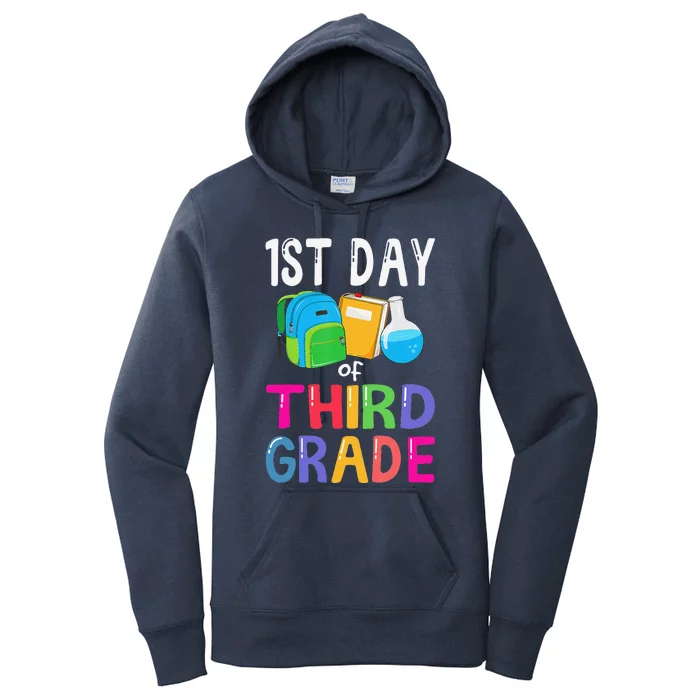 1st Day Of 3rd Grade Back To School First Women's Pullover Hoodie