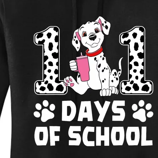 100 Days Of School Dalmatian Dog 100th Day Of School Women's Pullover Hoodie