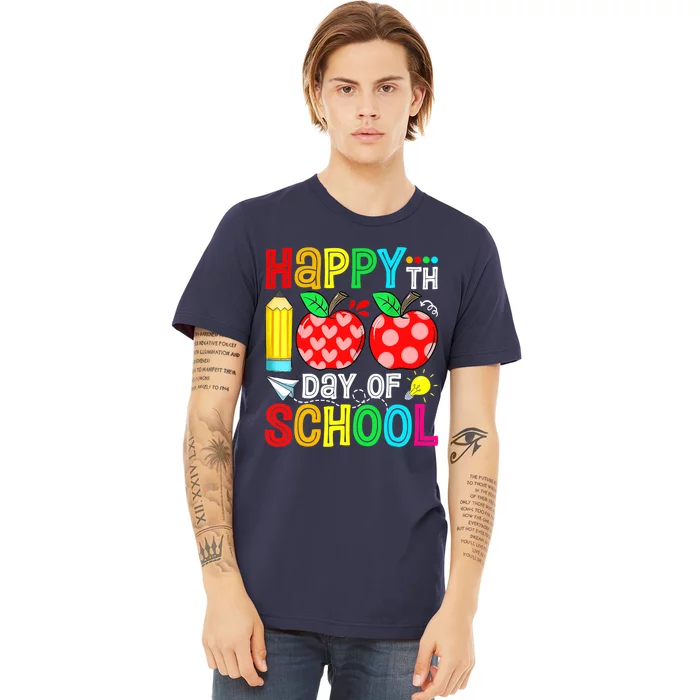 100th Day Of School Teachers Child Happy 100 Days Premium T-Shirt