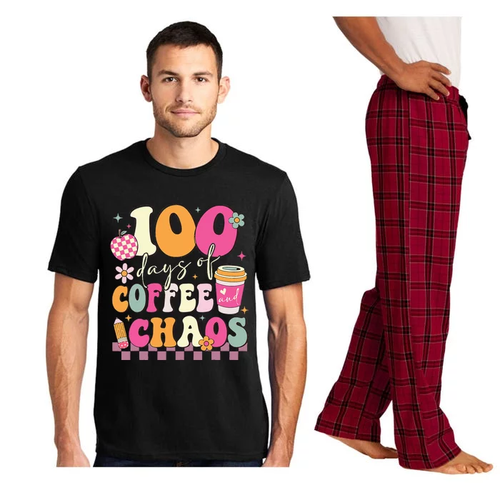 100 Days Of Coffee Chaos Lover Teacher Pajama Set