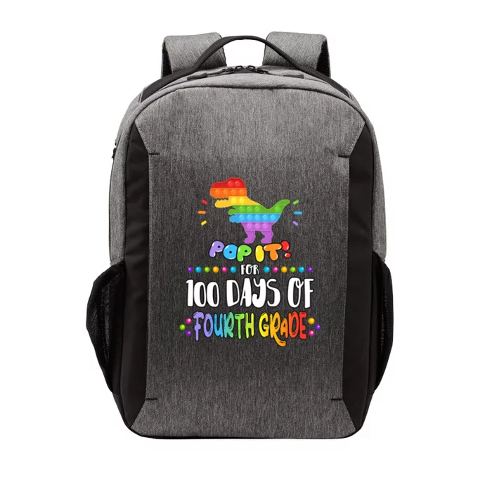 100Th Day Of Fourth Grade Fidget Pop It Dinosaur 4Th Grade Cool Gift Vector Backpack