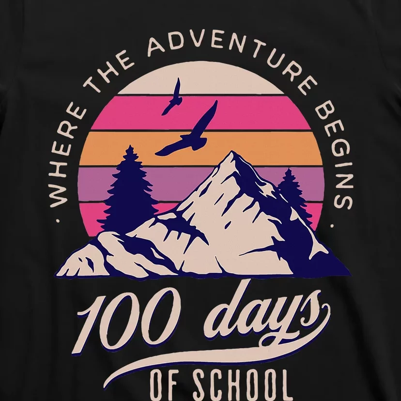 100 Days Of School Retro Outdoor Teacher T-Shirt