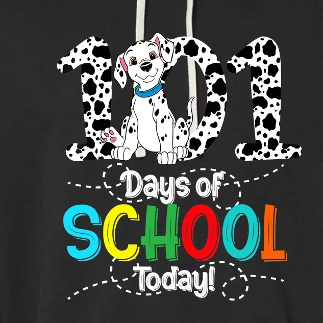 100th Day Of School 101 Days Smarter 100 For Boy Girl Garment-Dyed Fleece Hoodie