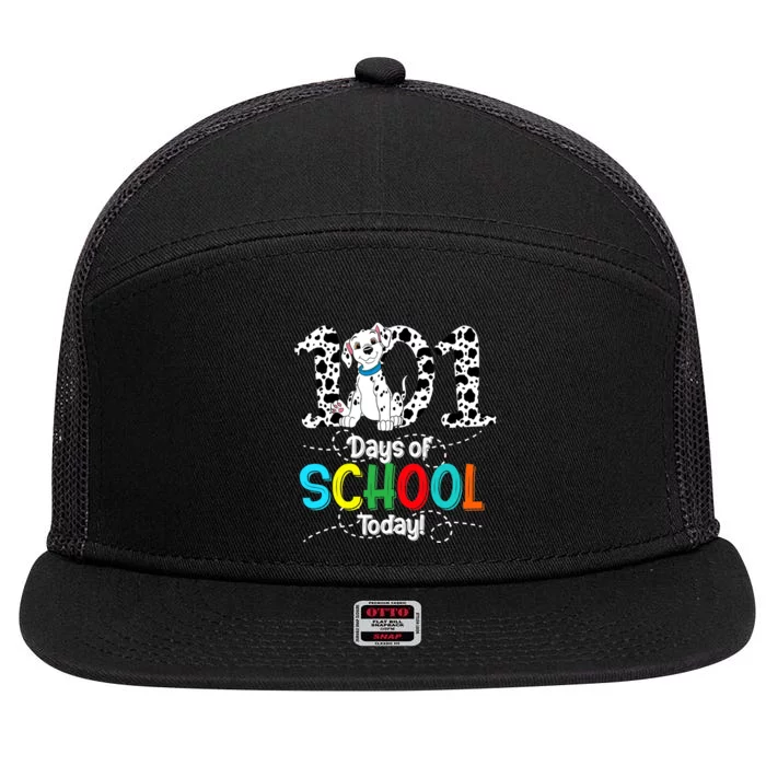 100th Day Of School 101 Days Smarter 100 For Boy Girl 7 Panel Mesh Trucker Snapback Hat