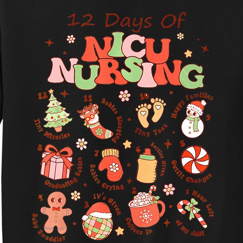 12 Days Of NICU Unit Nursing Funny NICU Nurse Christmas Sweatshirt