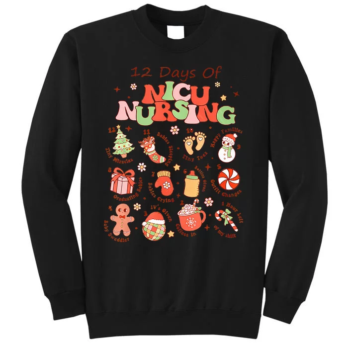 12 Days Of NICU Unit Nursing Funny NICU Nurse Christmas Sweatshirt