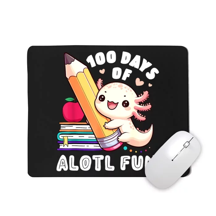 100 Days Of School Axolotl Happy 100th Day Teacher Student Mousepad