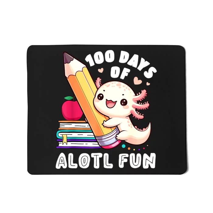 100 Days Of School Axolotl Happy 100th Day Teacher Student Mousepad