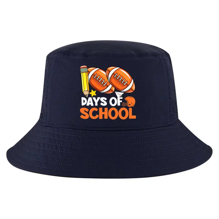 100 Days Of School Football 100th Day Of School Cool Comfort Performance Bucket Hat