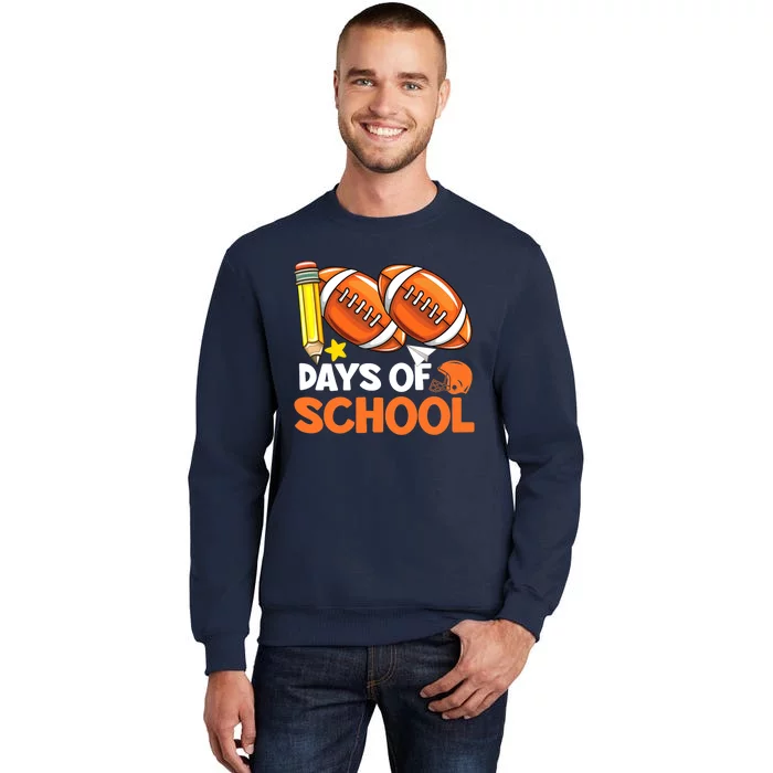 100 Days Of School Football 100th Day Of School Sweatshirt