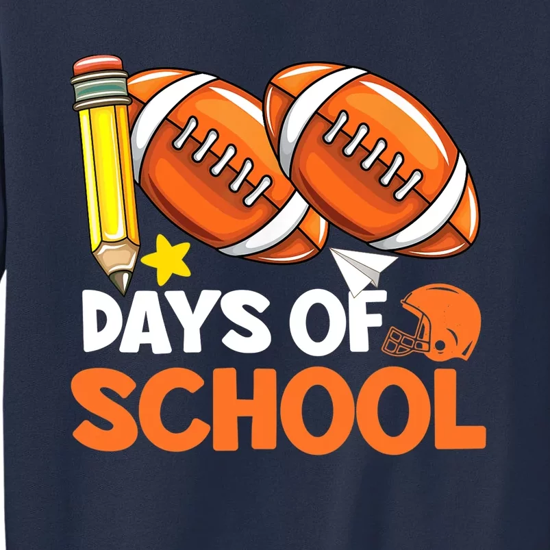 100 Days Of School Football 100th Day Of School Sweatshirt