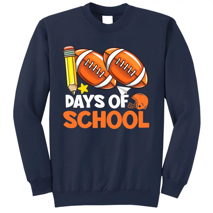 100 Days Of School Football 100th Day Of School Sweatshirt