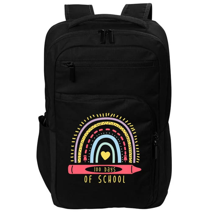 100 Days Of School Colorful Rainbow Impact Tech Backpack