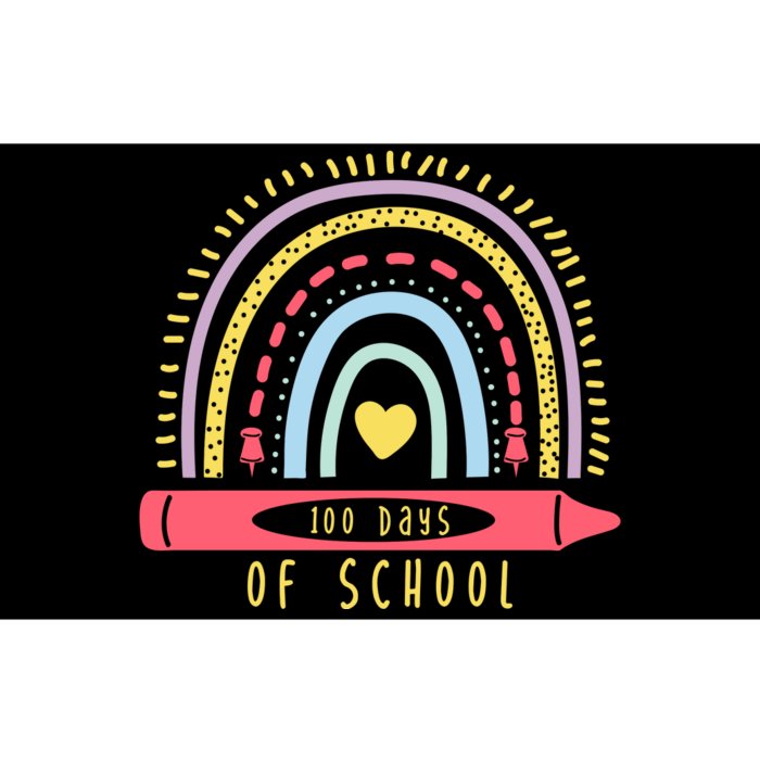 100 Days Of School Colorful Rainbow Bumper Sticker