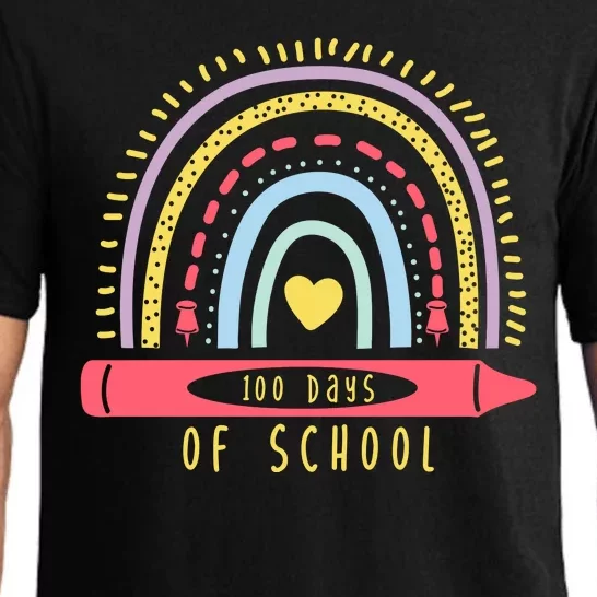 100 Days Of School Colorful Rainbow Pajama Set