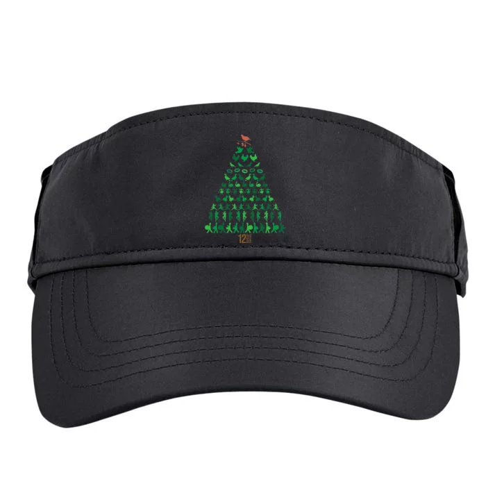 12 Days of Christmas Tree Classic Holiday Christmas Carol Adult Drive Performance Visor