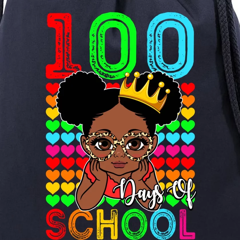 100 Days Of School 100 Days Smarter African American Gift Drawstring Bag