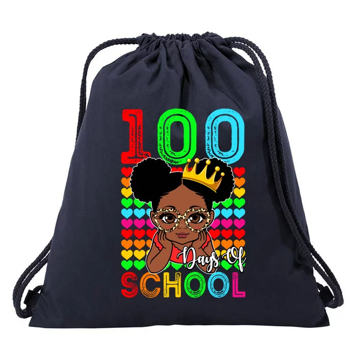 100 Days Of School 100 Days Smarter African American Gift Drawstring Bag