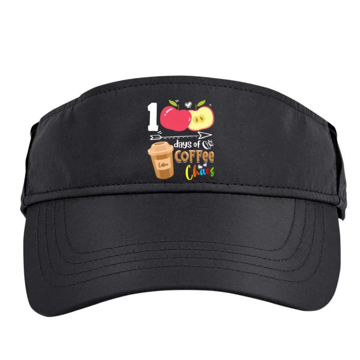 100 Days Of Coffee Chaos 100th Day Of School Adult Drive Performance Visor