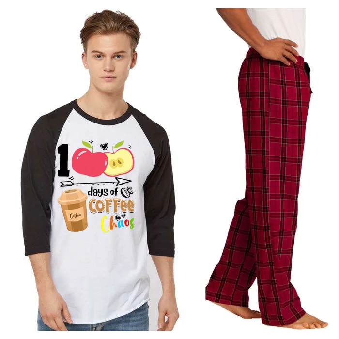 100 Days Of Coffee Chaos 100th Day Of School Raglan Sleeve Pajama Set