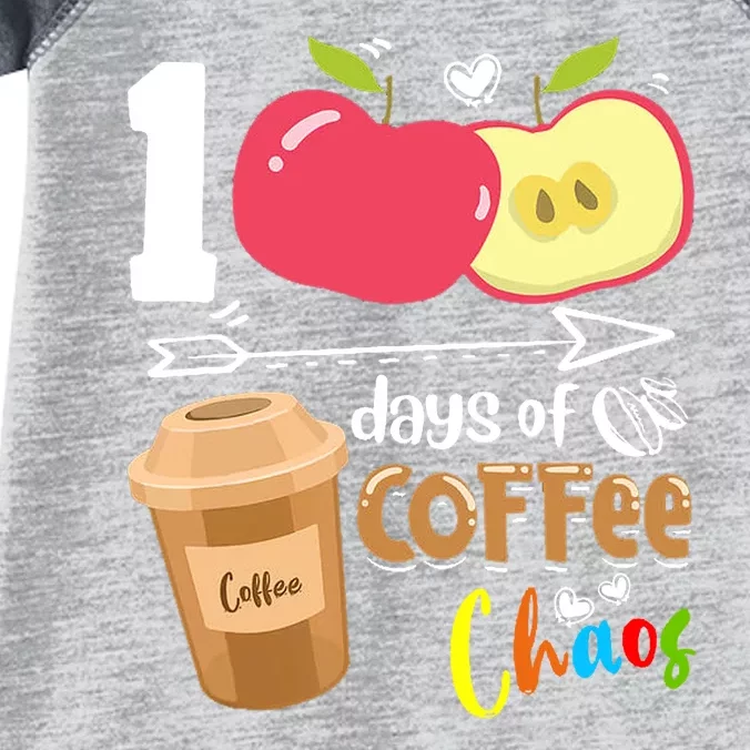 100 Days Of Coffee Chaos 100th Day Of School Infant Baby Jersey Bodysuit