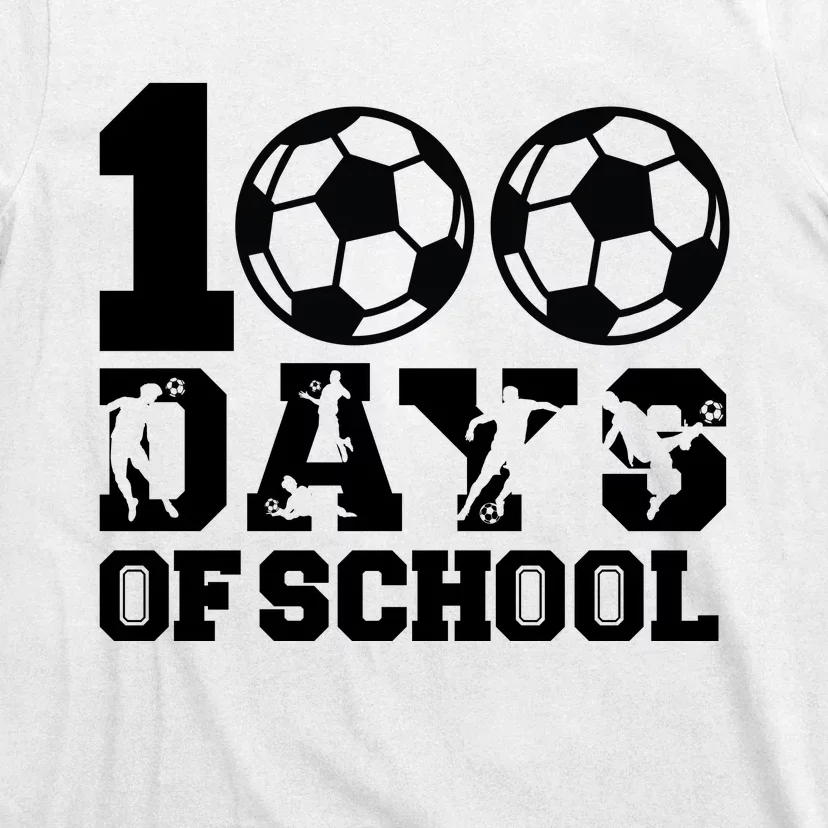 100 Days Of School Soccer Fan Gift T-Shirt