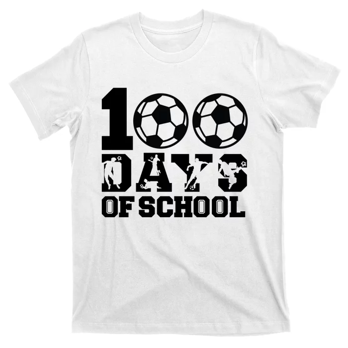 100 Days Of School Soccer Fan Gift T-Shirt