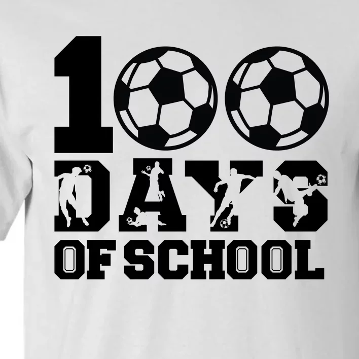 100 Days Of School Soccer Fan Gift Tall T-Shirt