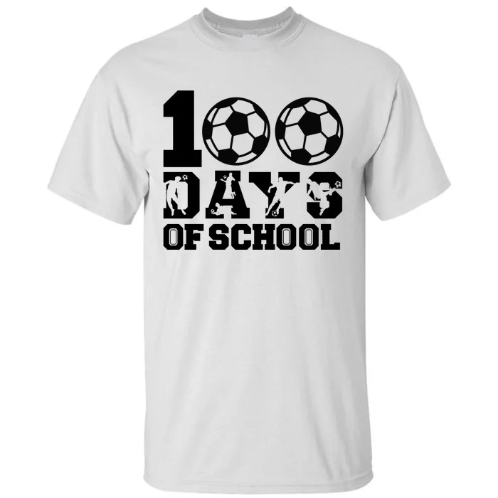 100 Days Of School Soccer Fan Gift Tall T-Shirt