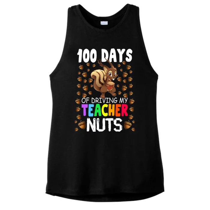 100 Days Of School Ladies Tri-Blend Wicking Tank