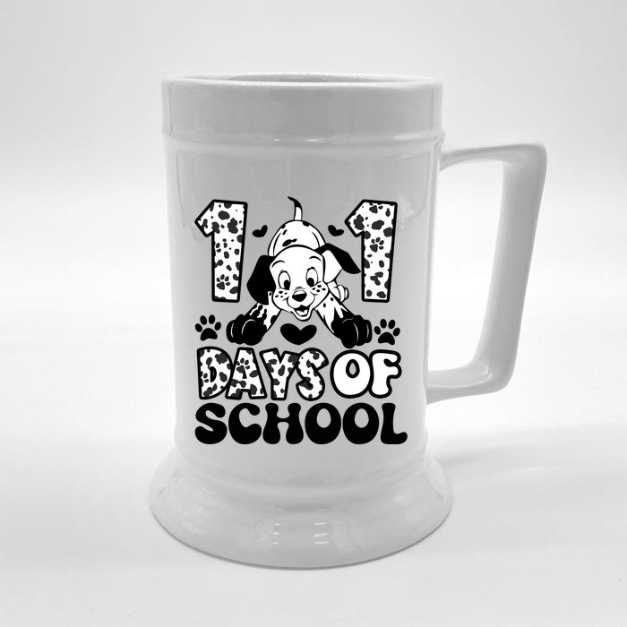 101 Days Of School Dalmatian I Survived 100 Days Of School Funnny Front & Back Beer Stein