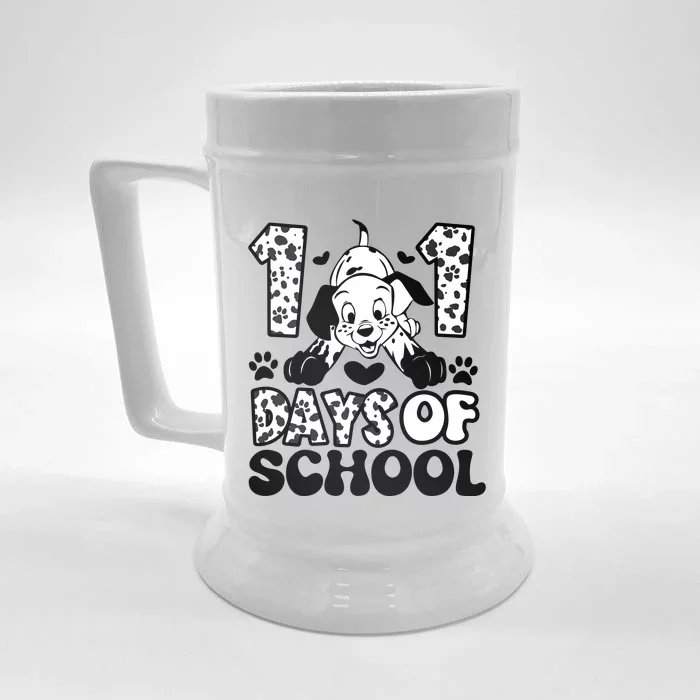 101 Days Of School Dalmatian I Survived 100 Days Of School Funnny Front & Back Beer Stein