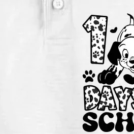 101 Days Of School Dalmatian I Survived 100 Days Of School Funnny Dry Zone Grid Performance Polo