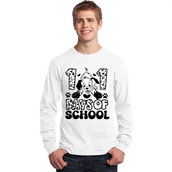 101 Days Of School Dalmatian I Survived 100 Days Of School Funnny Tall Long Sleeve T-Shirt