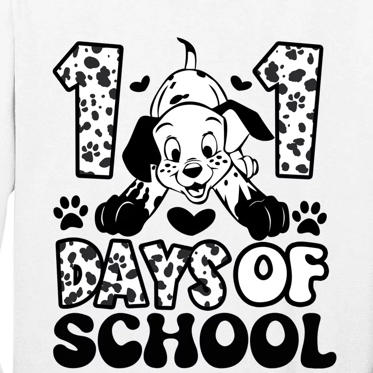 101 Days Of School Dalmatian I Survived 100 Days Of School Funnny Tall Long Sleeve T-Shirt