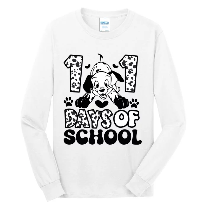 101 Days Of School Dalmatian I Survived 100 Days Of School Funnny Tall Long Sleeve T-Shirt