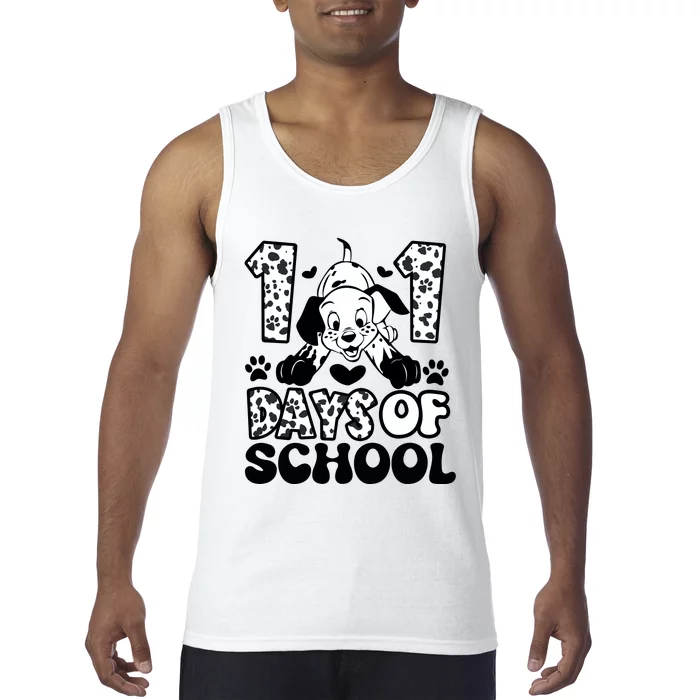 101 Days Of School Dalmatian I Survived 100 Days Of School Funnny Tank Top