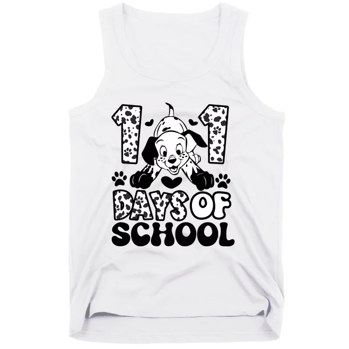 101 Days Of School Dalmatian I Survived 100 Days Of School Funnny Tank Top